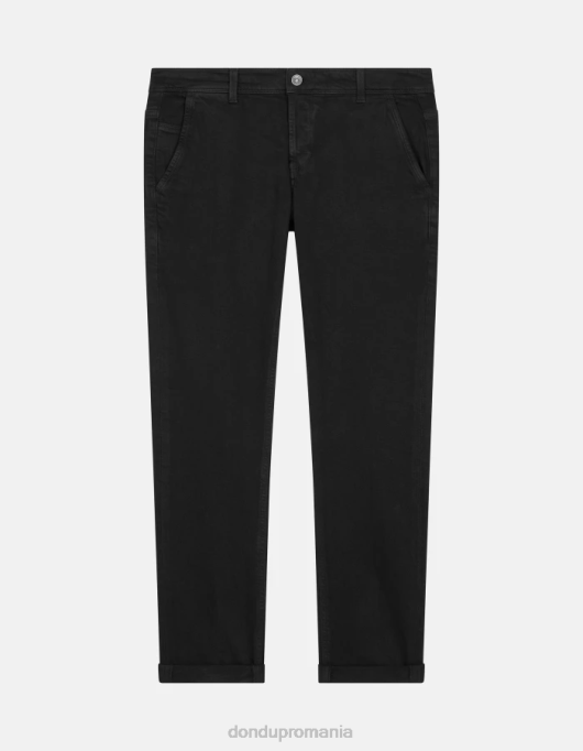 bărbați blugi skinny konor din denim bull stretch V84D665 îmbrăcăminte negru DONDUP