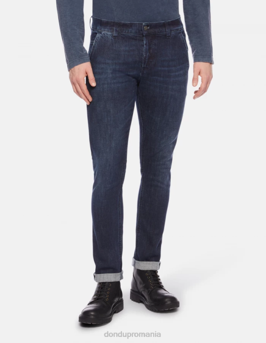 bărbați blugi skinny konor din denim elastic V84D666 îmbrăcăminte albastru DONDUP