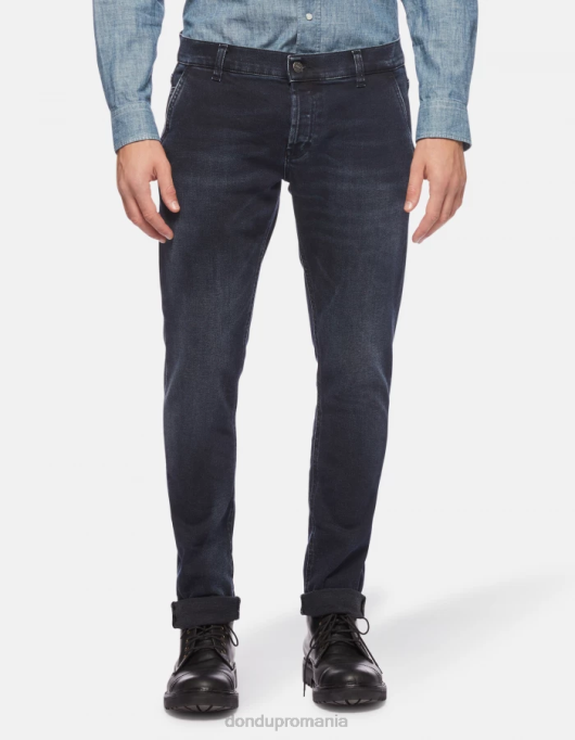 bărbați blugi skinny konor din denim elastic V84D671 îmbrăcăminte blu tuareg DONDUP