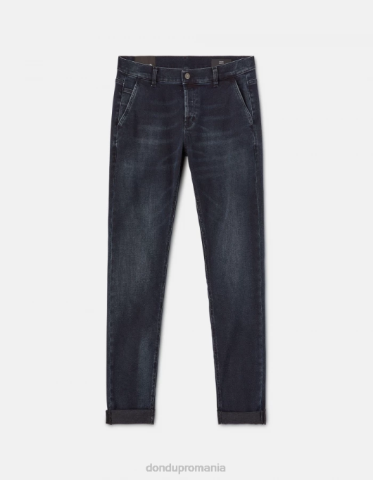 bărbați blugi skinny konor din denim elastic V84D671 îmbrăcăminte blu tuareg DONDUP
