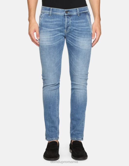 bărbați blugi skinny konor din denim elastic V84D675 îmbrăcăminte albastru DONDUP