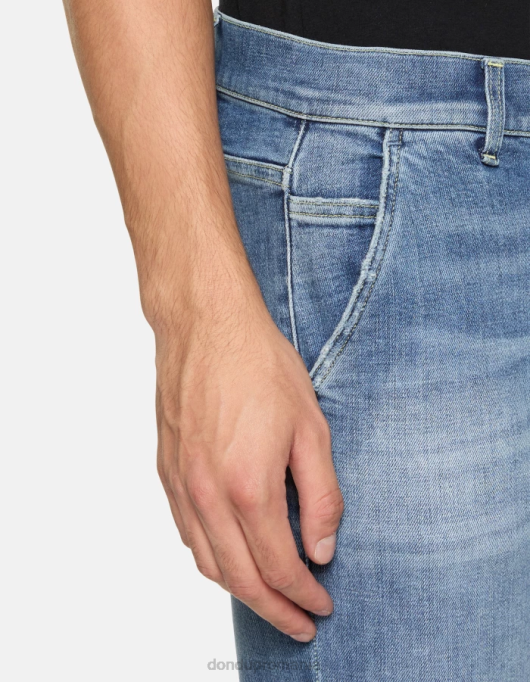 bărbați blugi skinny konor din denim elastic V84D675 îmbrăcăminte albastru DONDUP