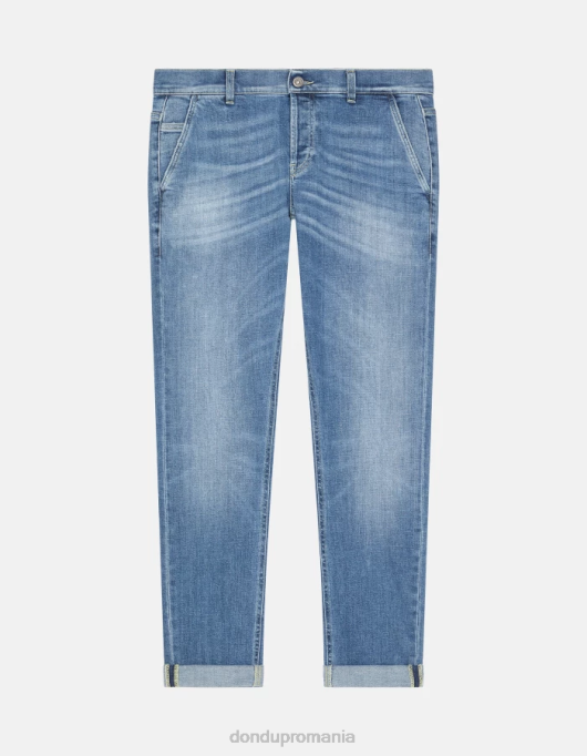 bărbați blugi skinny konor din denim elastic V84D675 îmbrăcăminte albastru DONDUP