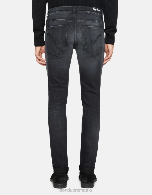 bărbați blugi skinny ritchie din denim elastic V84D630 îmbrăcăminte negru DONDUP