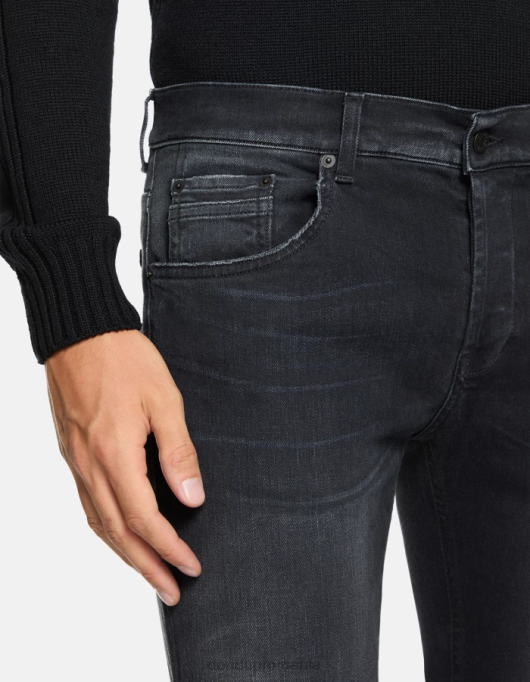bărbați blugi skinny ritchie din denim elastic V84D630 îmbrăcăminte negru DONDUP