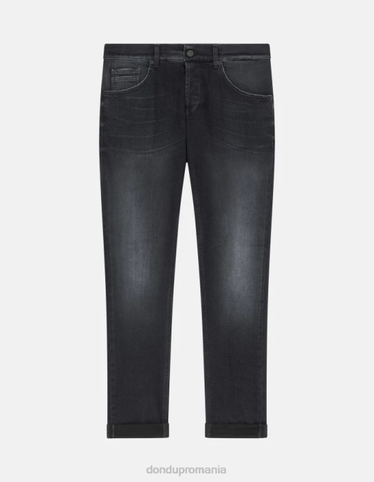 bărbați blugi skinny ritchie din denim elastic V84D630 îmbrăcăminte negru DONDUP