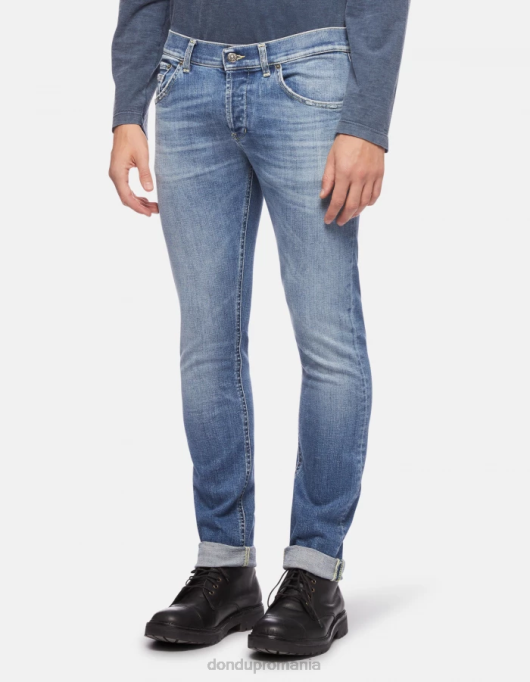 bărbați blugi skinny ritchie din denim elastic V84D668 îmbrăcăminte albastru DONDUP