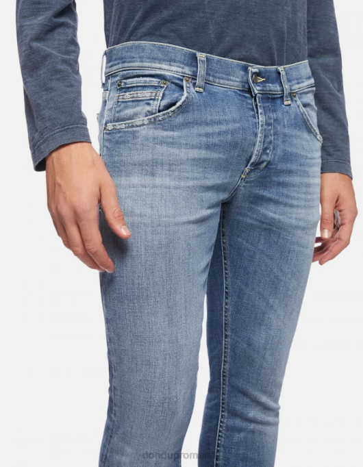bărbați blugi skinny ritchie din denim elastic V84D668 îmbrăcăminte albastru DONDUP