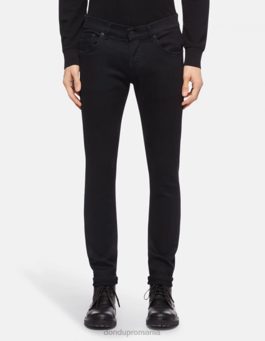 bărbați blugi skinny ritchie din denim elastic V84D674 îmbrăcăminte negru DONDUP