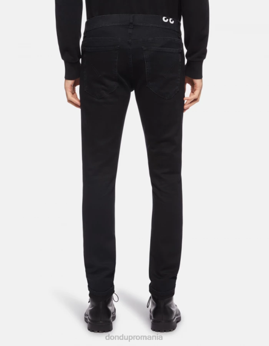 bărbați blugi skinny ritchie din denim elastic V84D674 îmbrăcăminte negru DONDUP