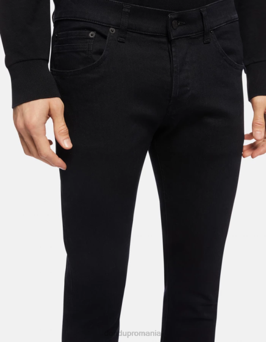 bărbați blugi skinny ritchie din denim elastic V84D674 îmbrăcăminte negru DONDUP