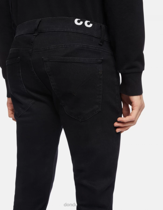 bărbați blugi skinny ritchie din denim elastic V84D674 îmbrăcăminte negru DONDUP
