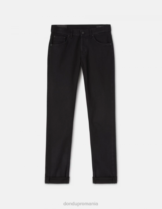 bărbați blugi skinny ritchie din denim elastic V84D674 îmbrăcăminte negru DONDUP