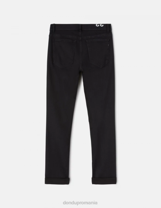 bărbați blugi skinny ritchie din denim elastic V84D674 îmbrăcăminte negru DONDUP