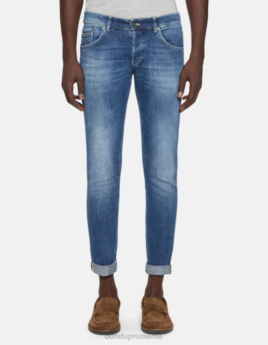 bărbați blugi skinny ritchie din denim elastic V84D677 îmbrăcăminte albastru DONDUP