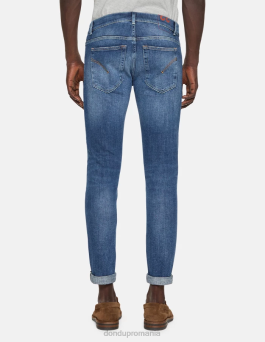 bărbați blugi skinny ritchie din denim elastic V84D677 îmbrăcăminte albastru DONDUP