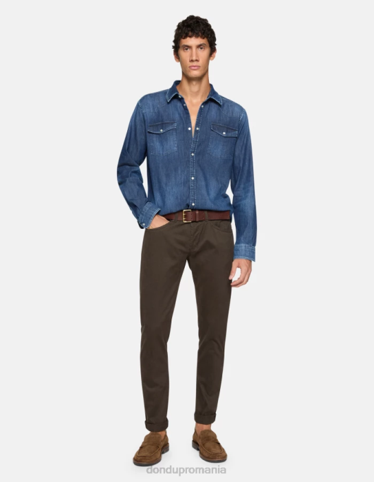 bărbați pantaloni skinny din bumbac george V84D646 îmbrăcăminte castoro DONDUP