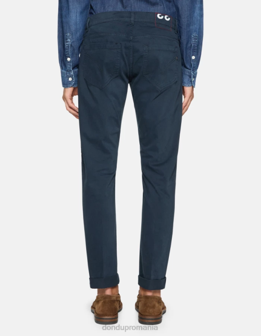 bărbați pantaloni skinny din bumbac george V84D647 îmbrăcăminte albastru marin DONDUP