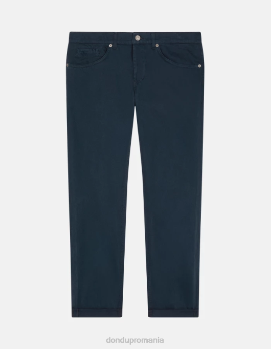 bărbați pantaloni skinny din bumbac george V84D647 îmbrăcăminte albastru marin DONDUP