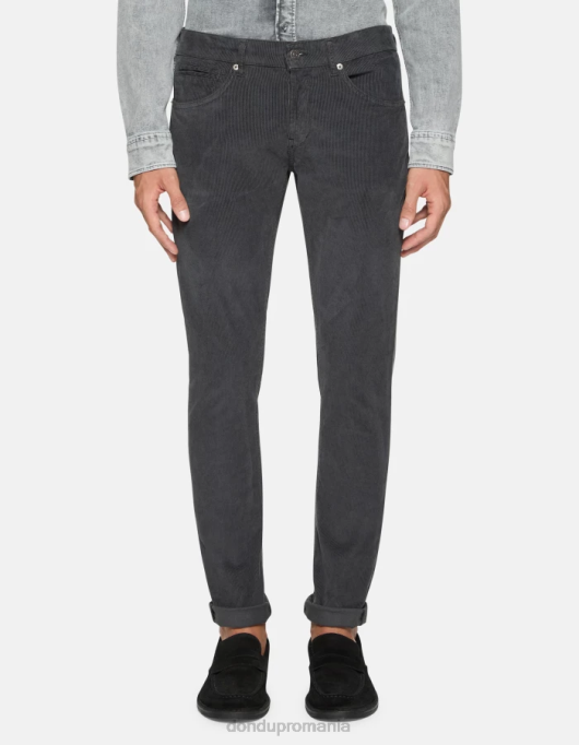 bărbați pantaloni skinny din catifea george V84D644 îmbrăcăminte fumo DONDUP
