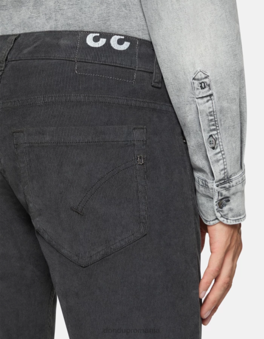 bărbați pantaloni skinny din catifea george V84D644 îmbrăcăminte fumo DONDUP