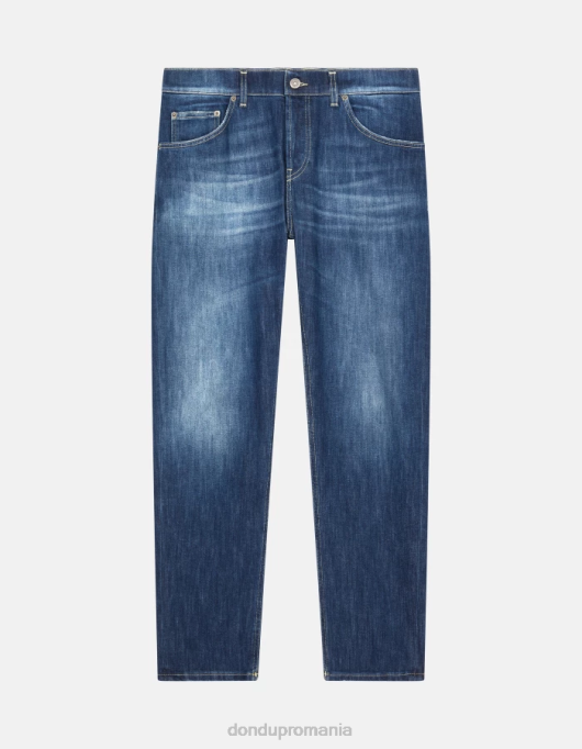 bărbați blugi mius slim-fit de 32 inchi din denim elastic V84D561 îmbrăcăminte albastru DONDUP