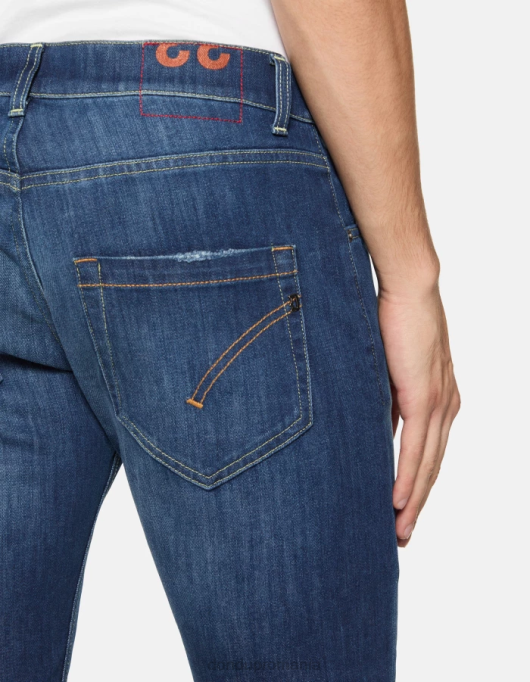 bărbați blugi mius slim-fit de 32 inchi din denim elastic V84D561 îmbrăcăminte albastru DONDUP