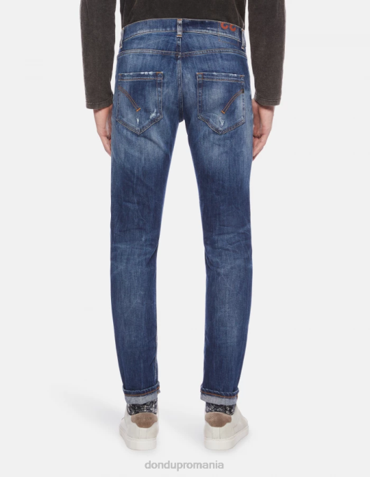 bărbați blugi mius slim-fit de 32 inchi din denim elastic V84D624 îmbrăcăminte albastru DONDUP