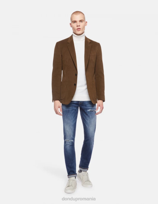 bărbați blugi mius slim-fit de 32 inchi din denim elastic V84D624 îmbrăcăminte albastru DONDUP
