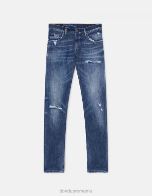 bărbați blugi mius slim-fit de 32 inchi din denim elastic V84D624 îmbrăcăminte albastru DONDUP