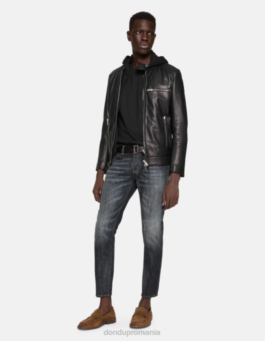 bărbați blugi mius slim-fit din denim rigid V84D597 îmbrăcăminte albastru DONDUP