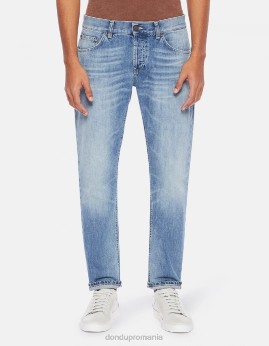 bărbați blugi mius slim-fit din denim rigid V84D613 îmbrăcăminte albastru DONDUP