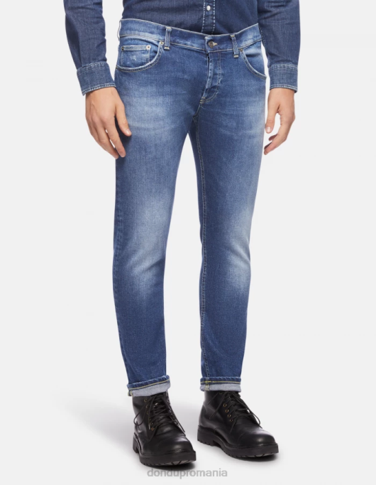 bărbați blugi mius slim-fit din denim stretch V84D616 îmbrăcăminte albastru DONDUP