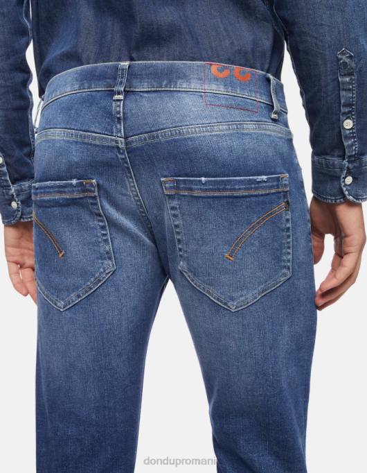 bărbați blugi mius slim-fit din denim stretch V84D616 îmbrăcăminte albastru DONDUP