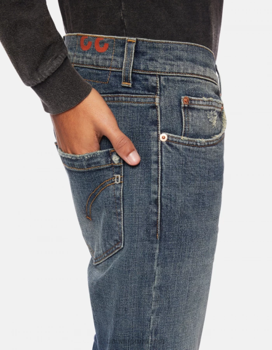bărbați blugi mius slim-fit din denim stretch V84D622 îmbrăcăminte albastru DONDUP