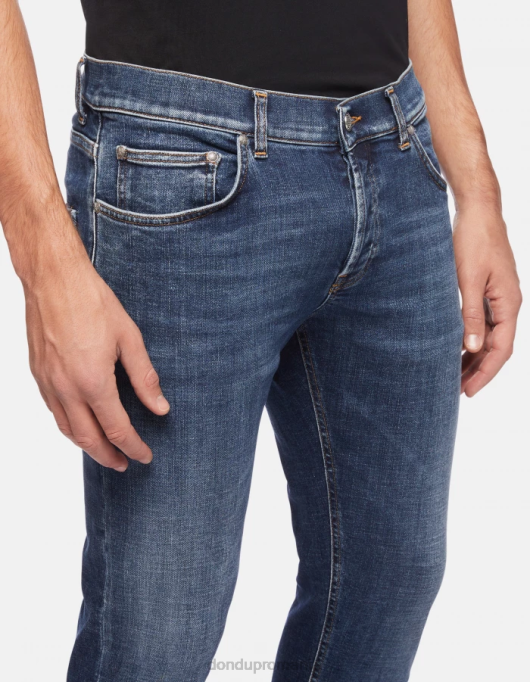 bărbați blugi mius slim-fit din denim stretch V84D631 îmbrăcăminte albastru DONDUP