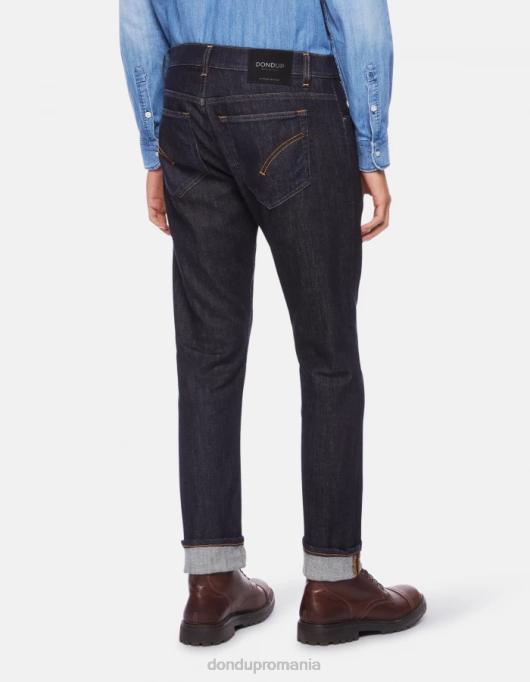 bărbați blugi travis slim-fit din denim elastic din cașmir V84D604 îmbrăcăminte albastru DONDUP
