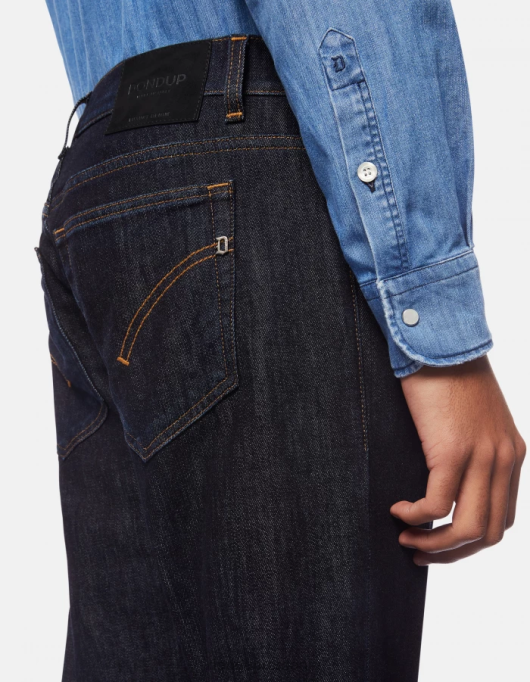 bărbați blugi travis slim-fit din denim elastic din cașmir V84D604 îmbrăcăminte albastru DONDUP