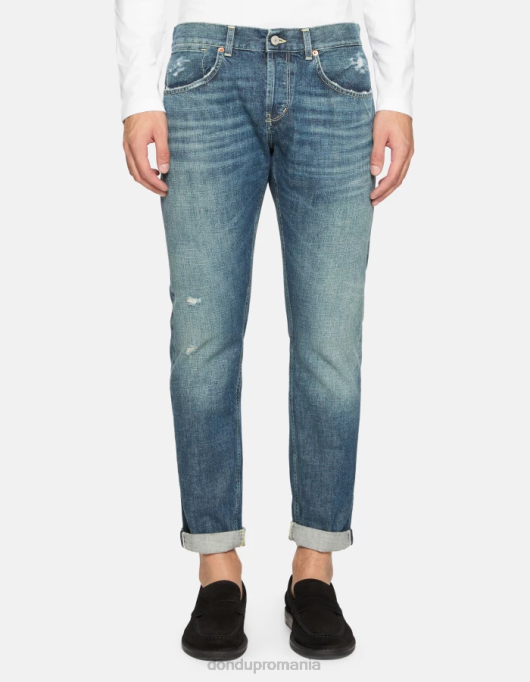bărbați blugi travis slim-fit din denim rigid cu margine V84D574 îmbrăcăminte albastru DONDUP