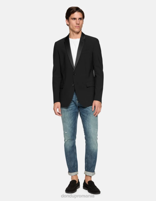 bărbați blugi travis slim-fit din denim rigid cu margine V84D574 îmbrăcăminte albastru DONDUP