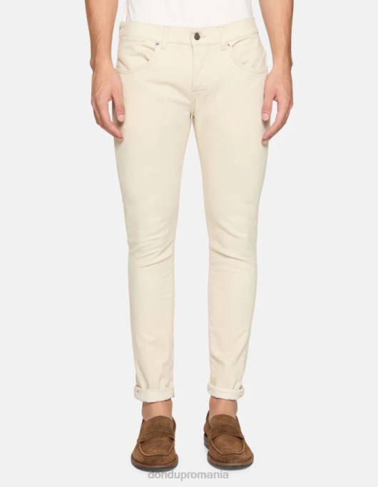 bărbați pantaloni travis slim-fit din bumbac V84D578 îmbrăcăminte burro DONDUP