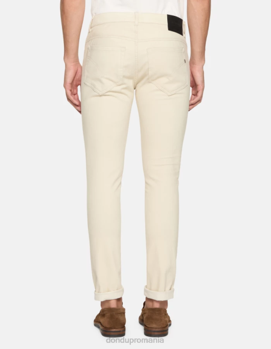 bărbați pantaloni travis slim-fit din bumbac V84D578 îmbrăcăminte burro DONDUP