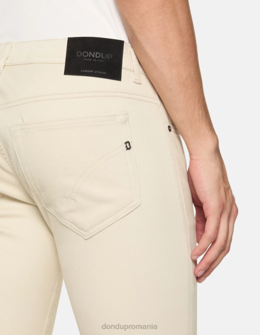 bărbați pantaloni travis slim-fit din bumbac V84D578 îmbrăcăminte burro DONDUP