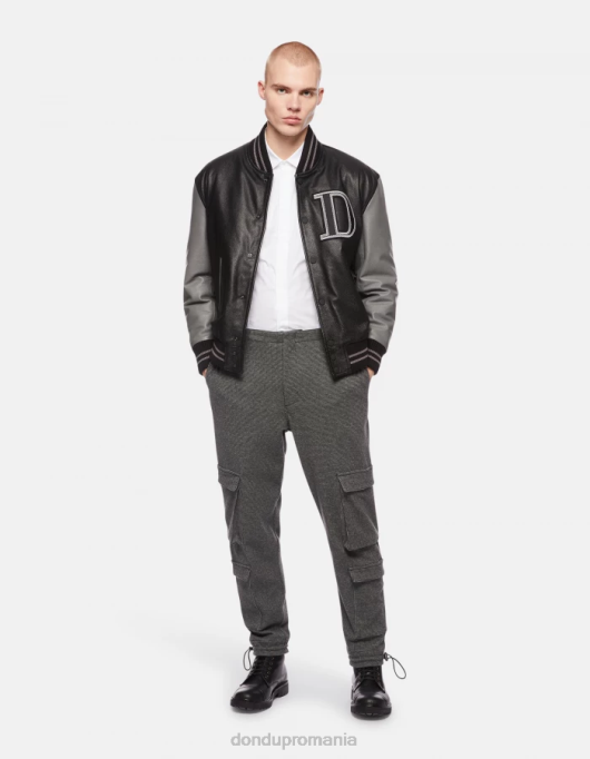 bărbați cămașă slim-fit din poplin V84D855 îmbrăcăminte alb DONDUP