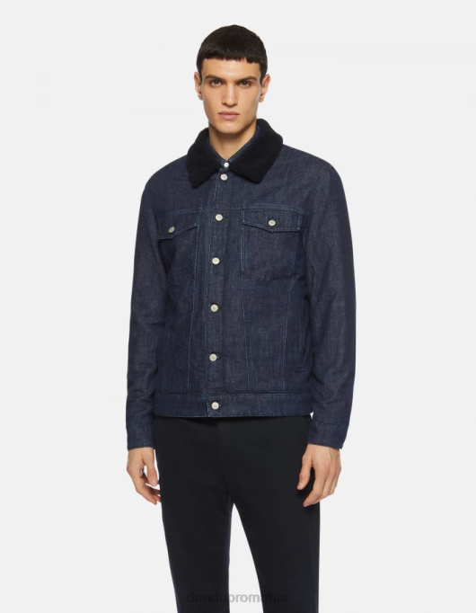 bărbați jachetă din denim slim-fit V84D909 îmbrăcăminte albastru DONDUP
