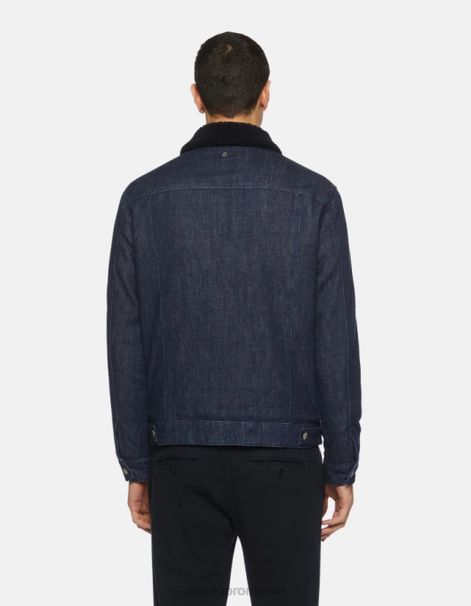 bărbați jachetă din denim slim-fit V84D909 îmbrăcăminte albastru DONDUP