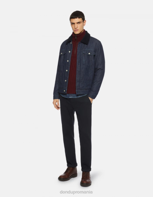 bărbați jachetă din denim slim-fit V84D909 îmbrăcăminte albastru DONDUP