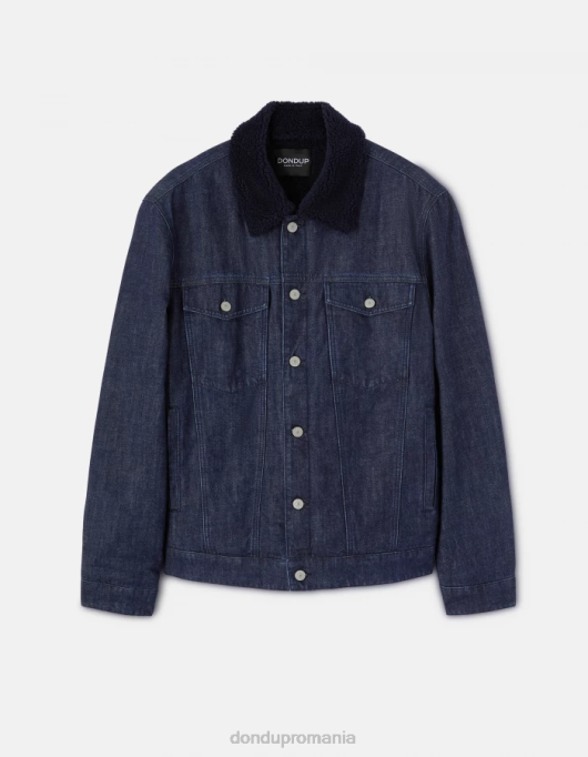 bărbați jachetă din denim slim-fit V84D909 îmbrăcăminte albastru DONDUP