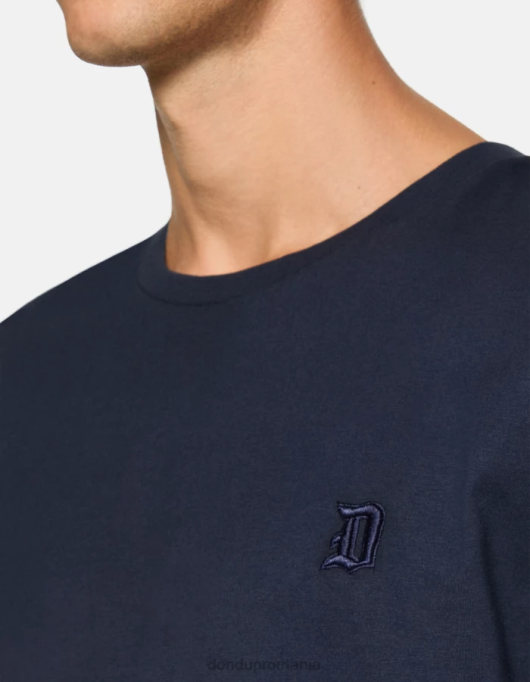 bărbați tricou din tricou cu fiti regulate V84D793 îmbrăcăminte albastru marin DONDUP
