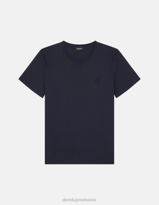 bărbați tricou din tricou cu fiti regulate V84D793 îmbrăcăminte albastru marin DONDUP
